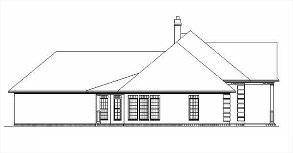 Left side elevation image of Lancaster house - 2216 House Plan